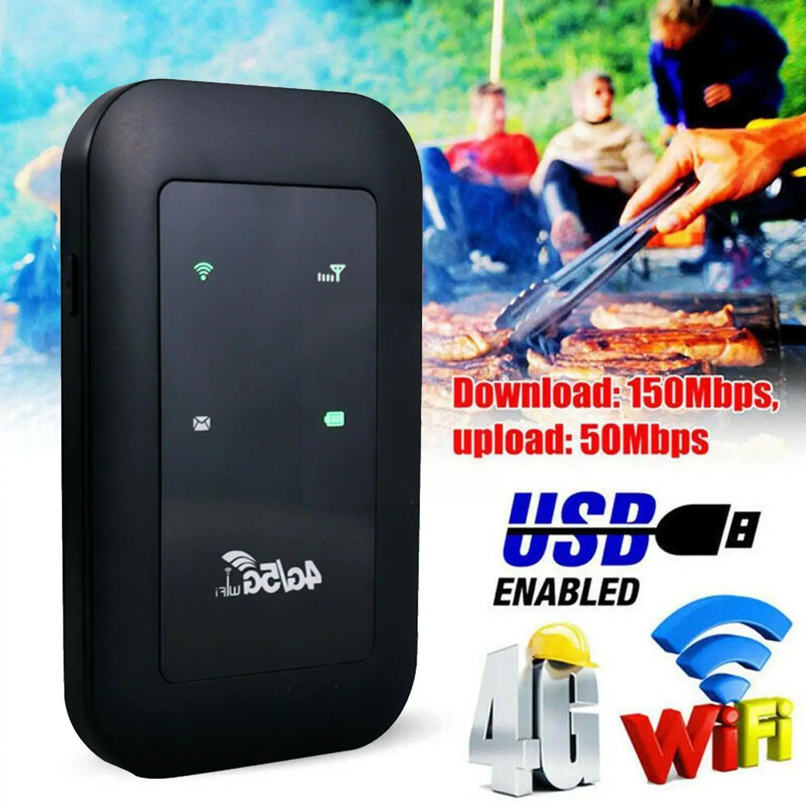 4G Mini WiFi Router WiFi Repeater Signal Amplifier Network Hotspot