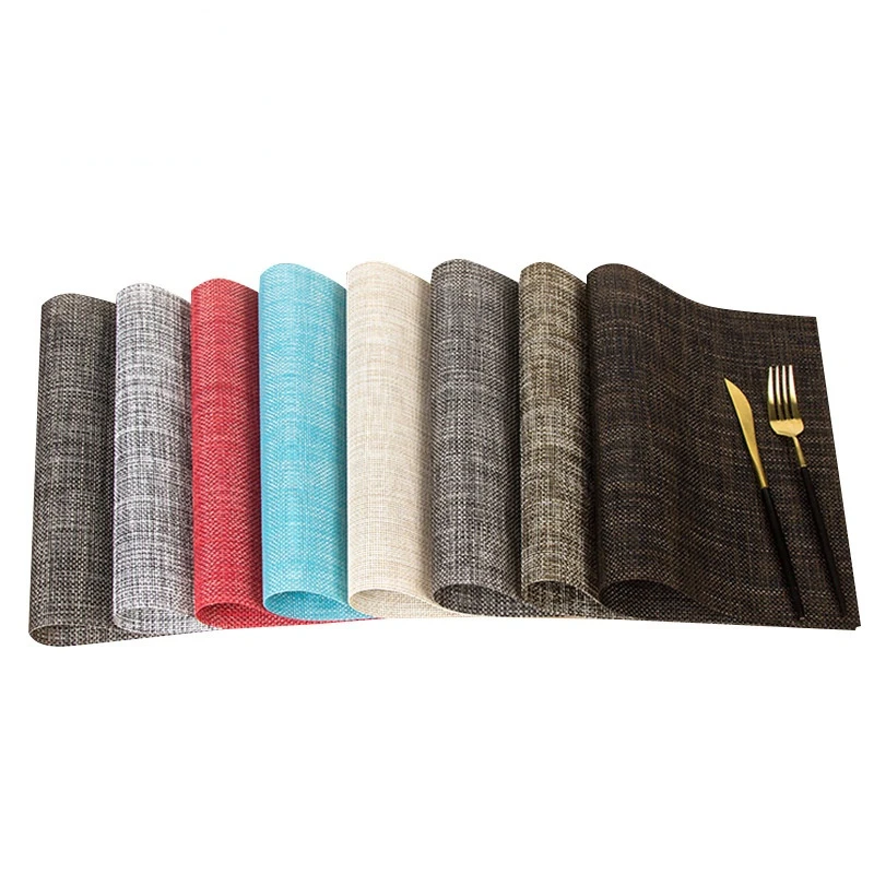 

6 / 4 Pcs European Woven Dining Mat Non Slip Western Dining Mat Thermal Insulation Dining Table Mat Western Dining Mat Placemat