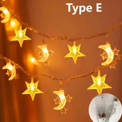 Enchanted Moon and Star LED String Lights - Versatile Decorative Illumination for Celebrations and Holidays (Warm White)