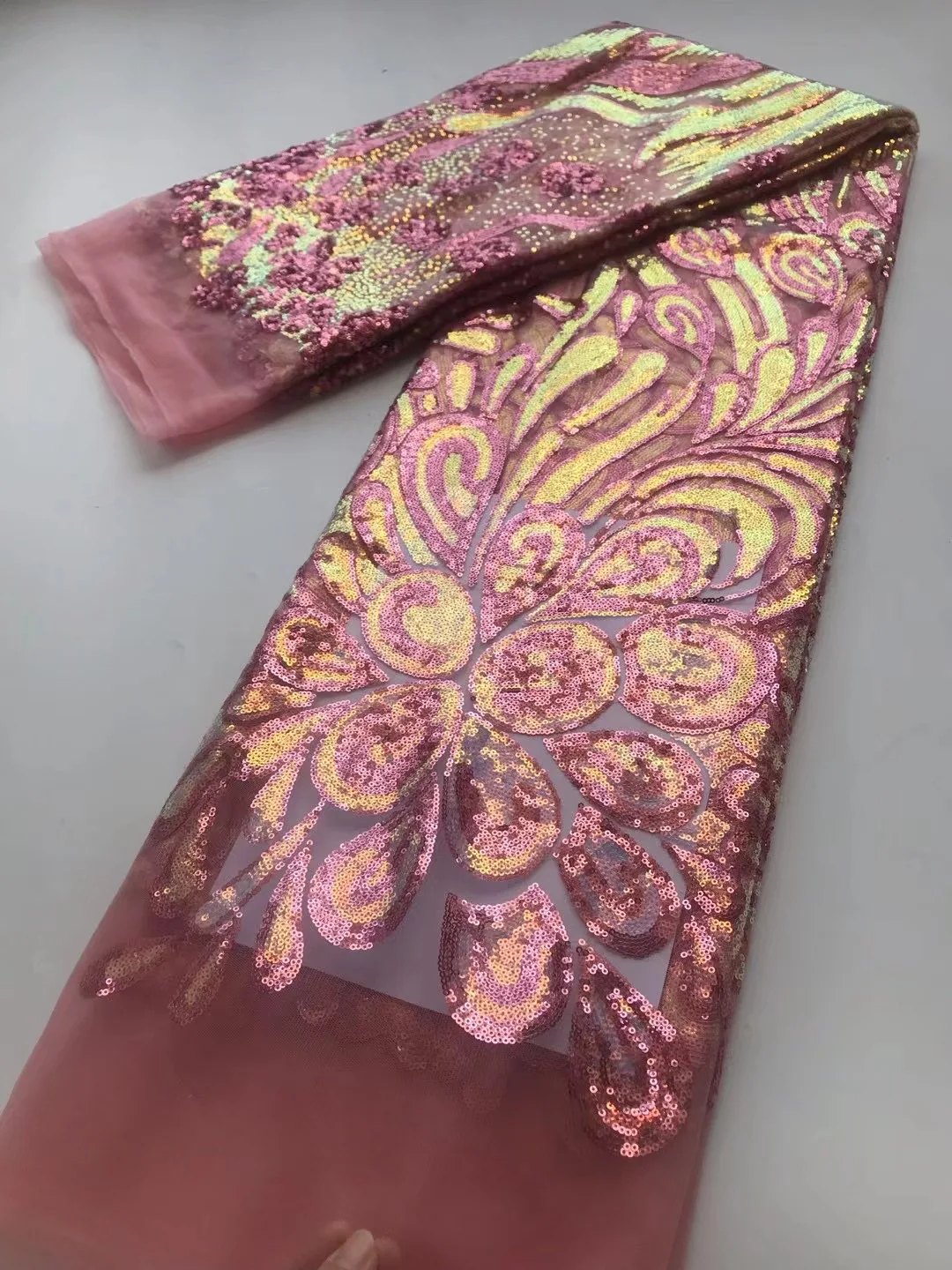 

Новинка 2023, Африканское Тюлевое кружево 5 ярдов, французское высококачественное женское платье из нигерии для свадебвечерние платья невесты HJL5443