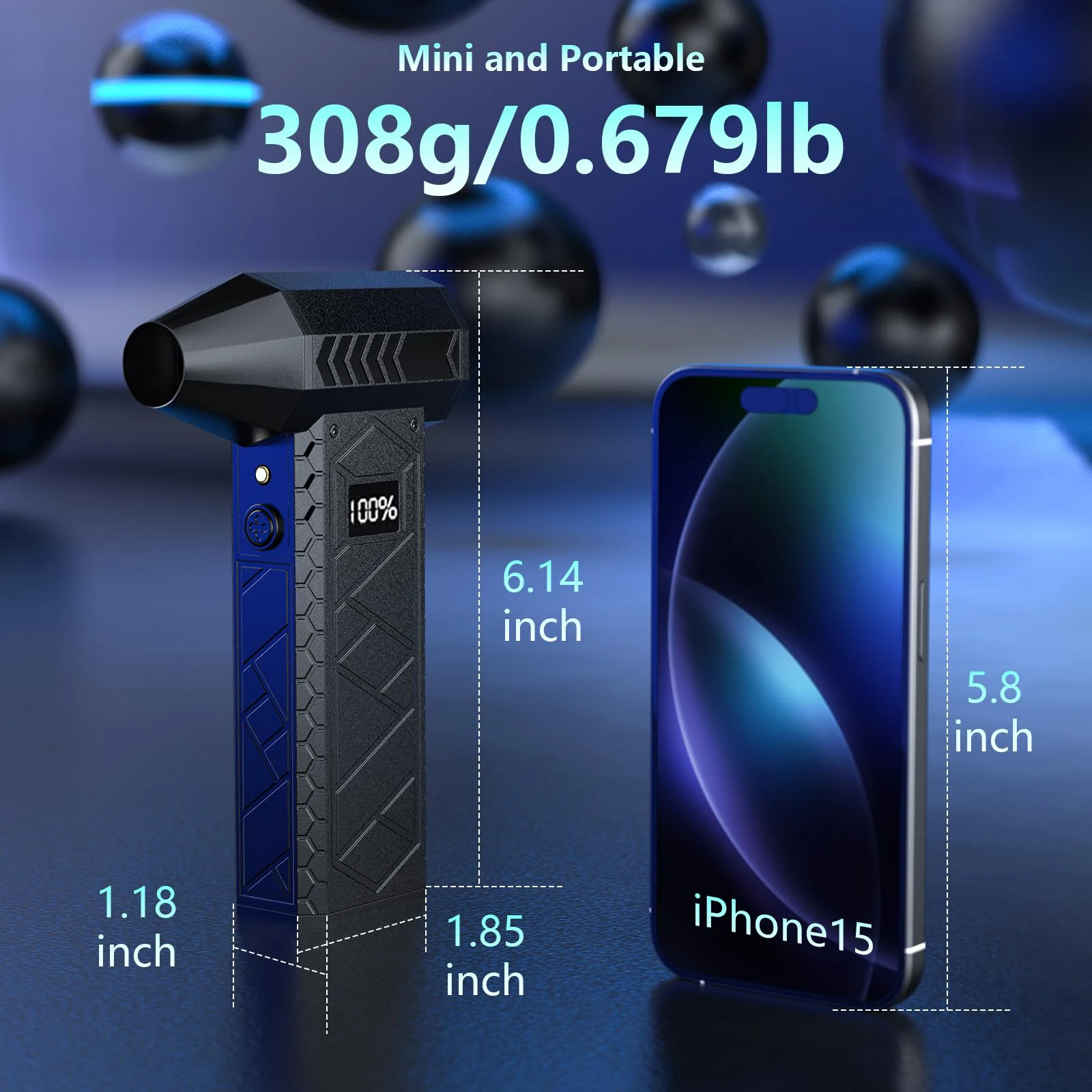 180000RPM Handheld Violent Turbo fan 52m/s Portable Fan Air Blower Turbo Jet Fan Electric Powerful Blowers Car Wash Dryer 6