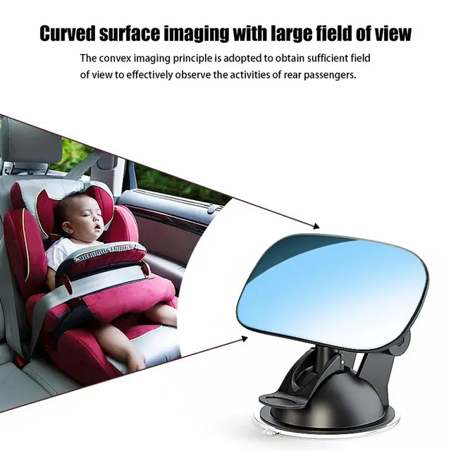 Espejo Retrovisor Para Asiento Trasero De Coche - Ventosa Giratoria 360°, Para Vigilar Al Bebé Con Seguridad