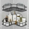 Bathroom Shower Shelf No-Drill Metal Corner Racks Home Shelf Shower Storage Shelf Bracket Organization Hanger 2024 3