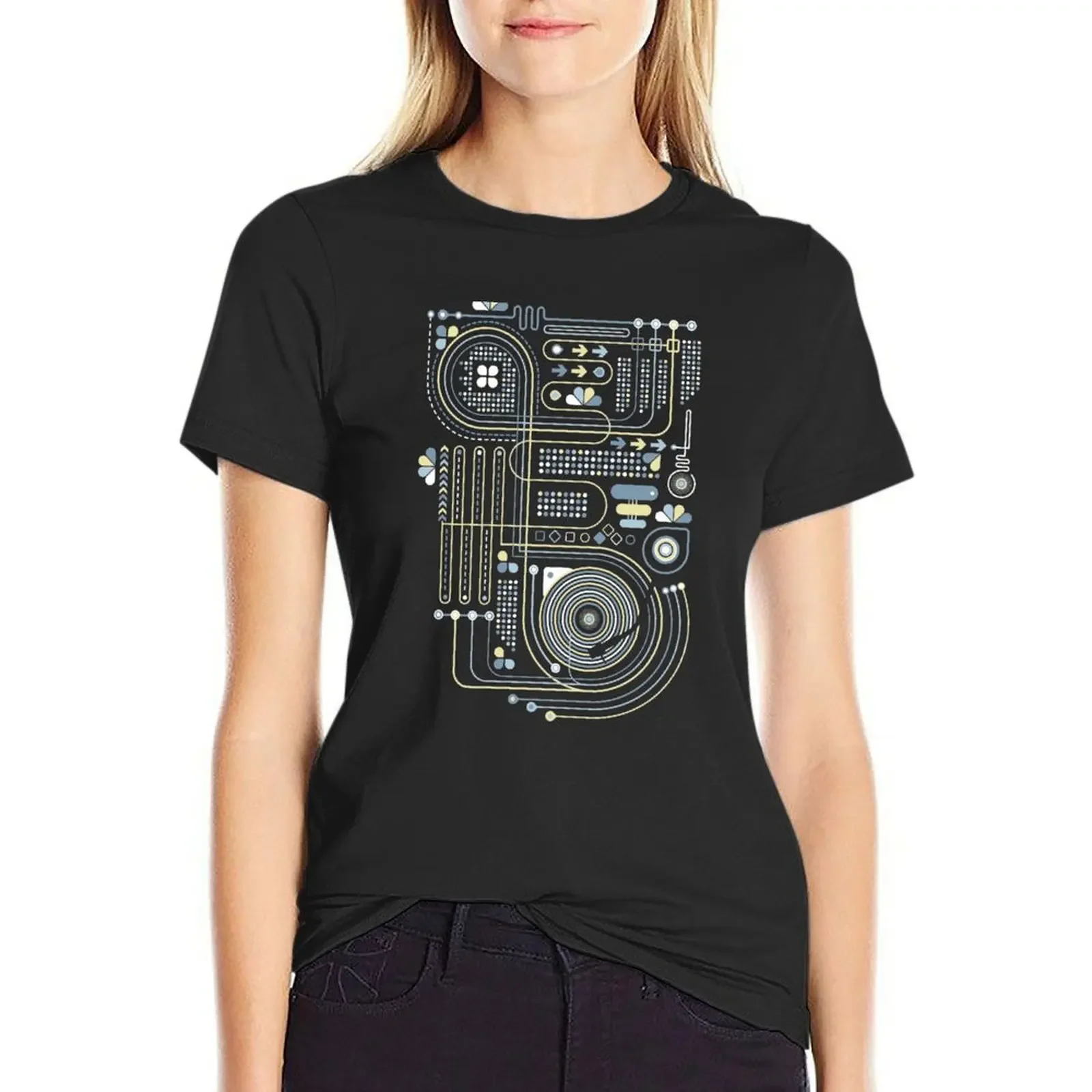 

Circuit 02 T-shirt Blouse summer top kawaii clothes Women's tops