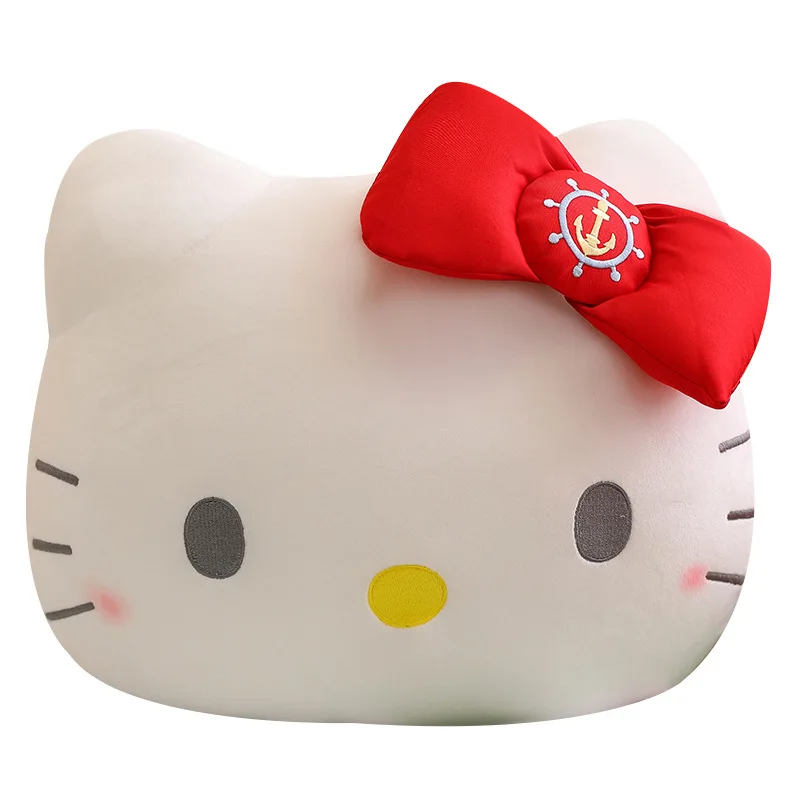 35cm Sanrio Genuine Hello Kitty Plush Pillow Headrest Office Sleeping Pillow Cushion Plushie Toy Home Cushion Girl Doll Gift