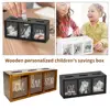 Wooden Personalized Children's Savings Box Give Save Piggy Bank Daily Family Money Box Kid Money Box Spend Saving Storage C Q9J6 1
