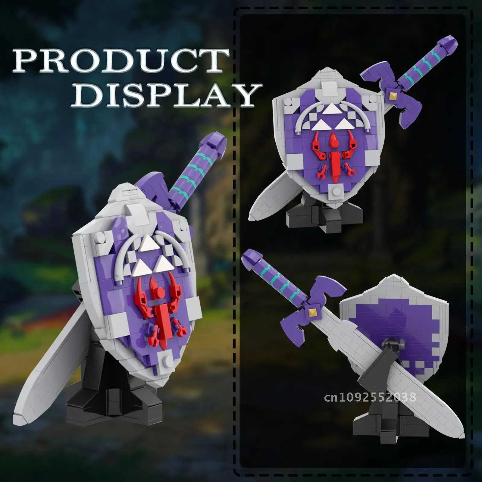 269PCS Hylian Shield Collectibles, Blocks Set, Popular Game Building Adults Figure Figure Kids Gift Model for