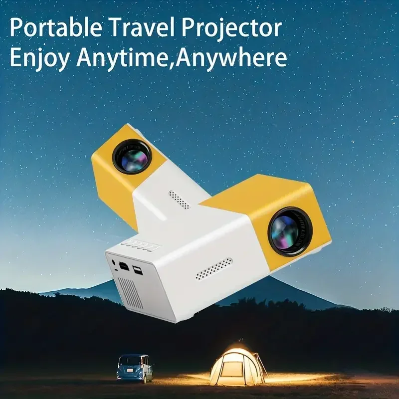 YG300 multimedia entertainment projector, home theater, outdoor entertainment, can be charged by mobile power supply