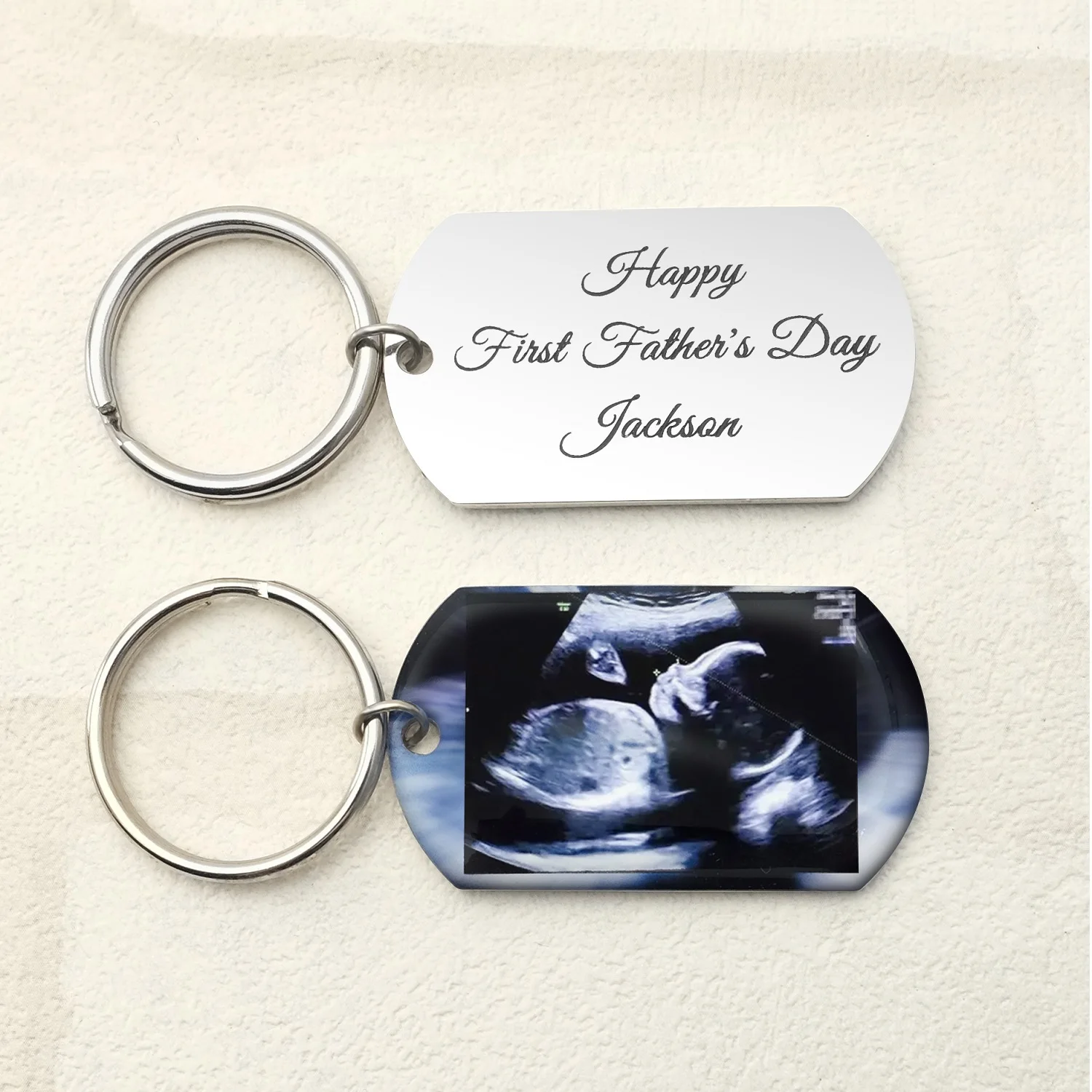 Personalized Photo Key Chain, Custom Picture Keychain, Sonogram Picture Keyring, New Dad Key Chain, Father's Day Gift For Him personalized bat shaped keyring father s birthday gift you will always be my hero keyring for heroes custom father s day gift