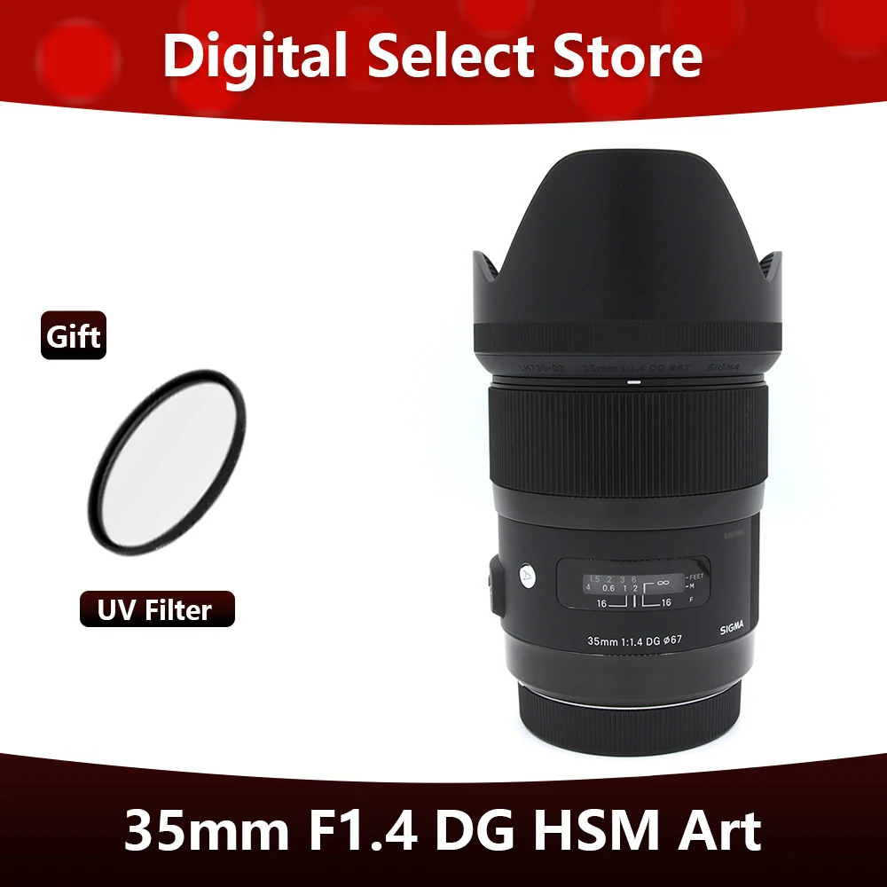 Sigma 35Mm F1.4 Dg Hsm Art Lens Per Canon O Nikon Mount Per Obiettivo Canon Per Canon 5D Iv 6D 6 D2 7D Nikon D7100 D7200 D5300 D5600