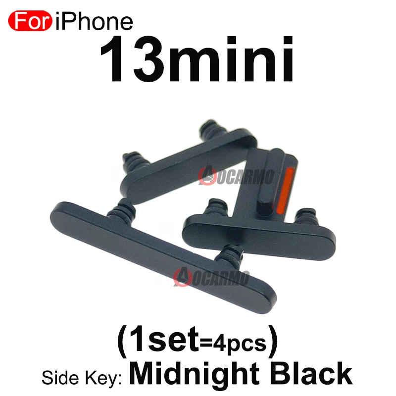 Aocarmo Apple iPhone 13mini Side Key Power On Off Volume Mute Buttons Replacement Parts