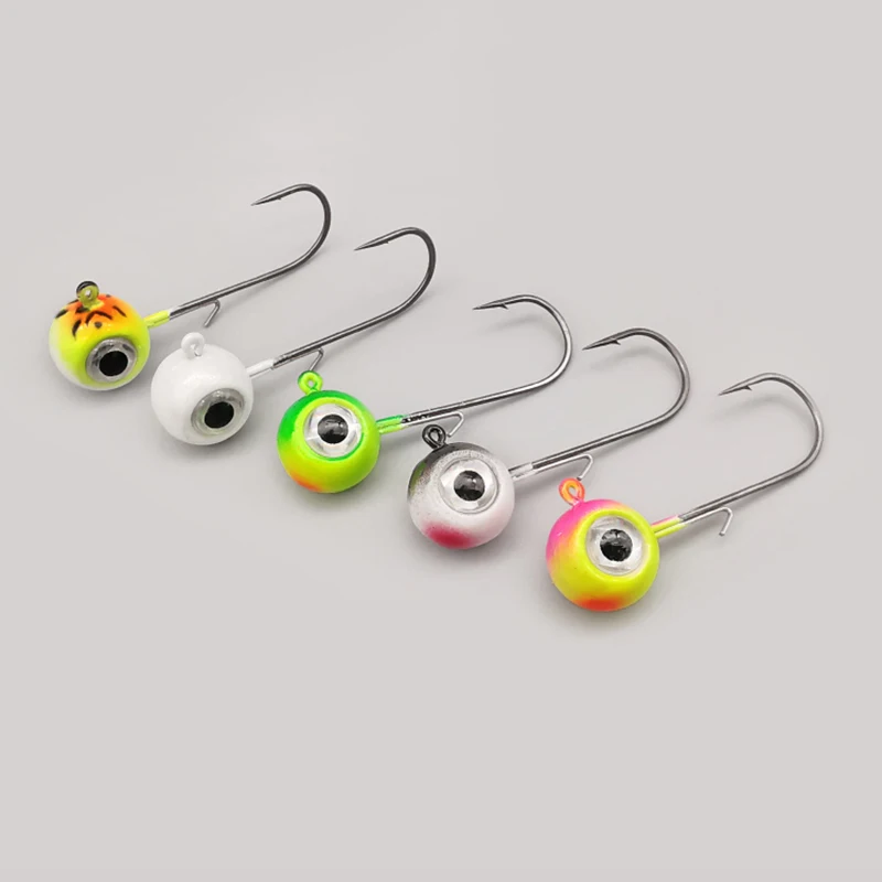New Big Eyes Jig Head Fishing Hooks With Mustad Hook 1.8g 3.5g 5g 7g