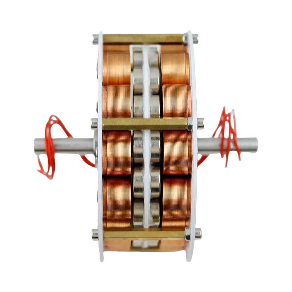 Double-layer High-power Disk Type Iron Core Generator for Ultra-low Speed, Efficient, Multipole, Strong Magnetic Three-phase AC