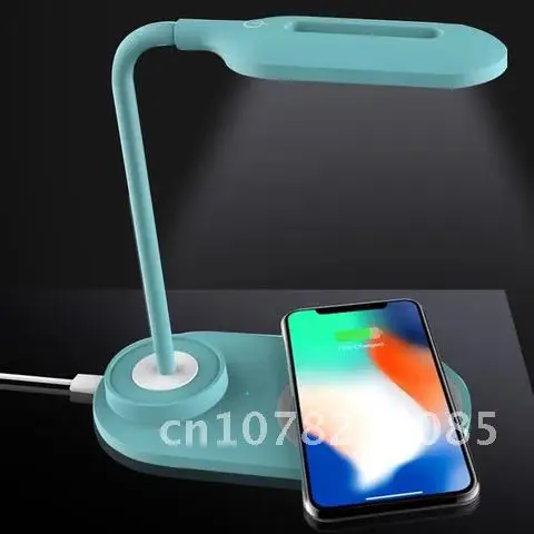

Table Lamp With Wireless Charger 10w USB Multi-Function Reading Desk Light Flexible Touch Eye Protect Bedroom Office Table Lamp
