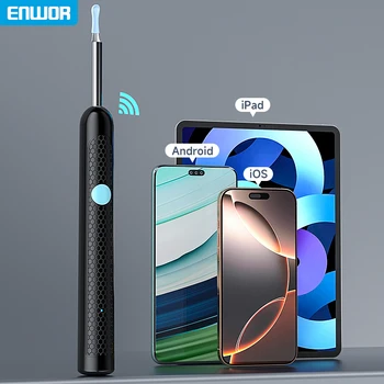 WiFi Connect Visual Otoscope Camera for with 6 LEDs 4.2mm Ultra Thin Otoscope Ear Wax Removal Tool with Waterproof 1080P Camera 1