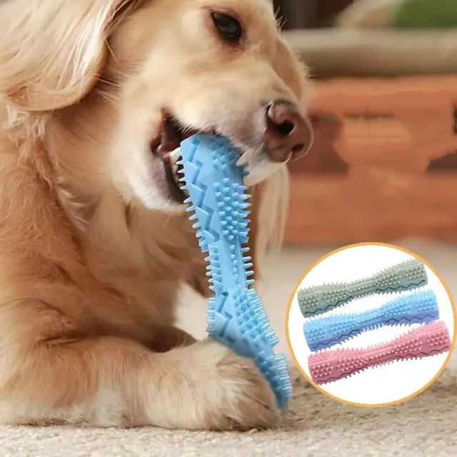 Dog Teething Toy Chew Stick Bite Resistant Fun Leak Proof Food Toy Pet Teether Cleaner Stick 1