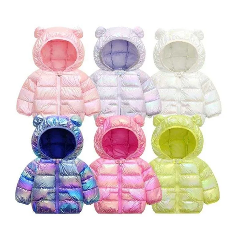 

children down jacket of new 2023 autumn winters is private clothes in the child baby brief paragraph dazzle colour coat