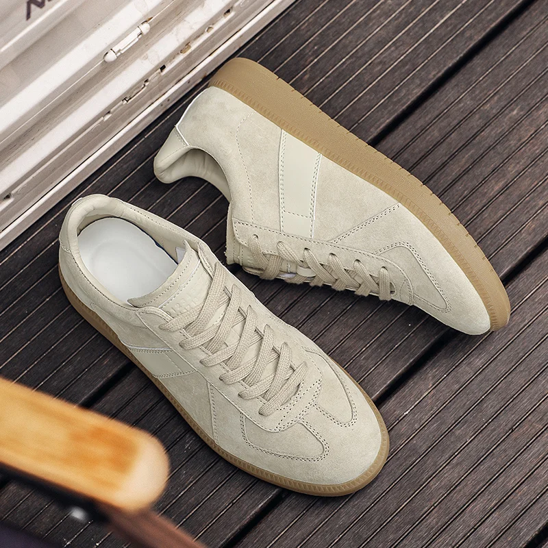Suede Leather Casual Shoe Non-Slip Comfy Mens Sneakers Walking Designer Male Tenis Masculino Versatile Leisure Walk Man Footwear 6