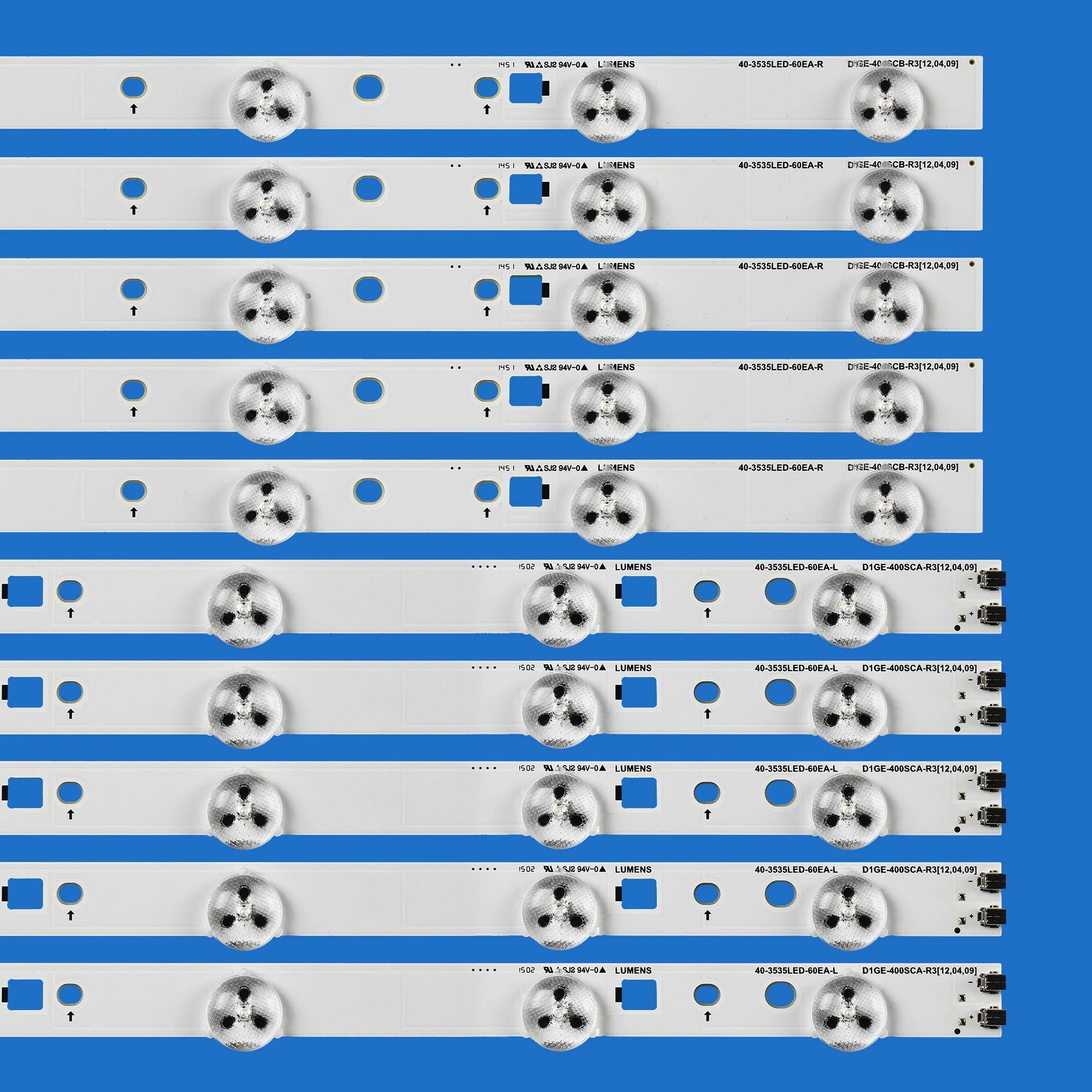 50Pcs/Set LED Backlight Strip UA40EH5080R 40-3535LED-60EA-L/R D1GE-400SCA-R3 D1GE-400SCB-R3 2012SVS40 3228 LEFT06/RIGHT06