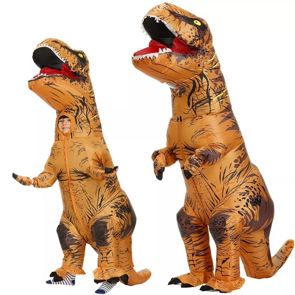 Tyrannosaurus Rex Dinosaur Costume Gonfiabile Halloween Party Fancy Suit Jurassic Mascot Cartoon Animation Adult Kids Cosplay