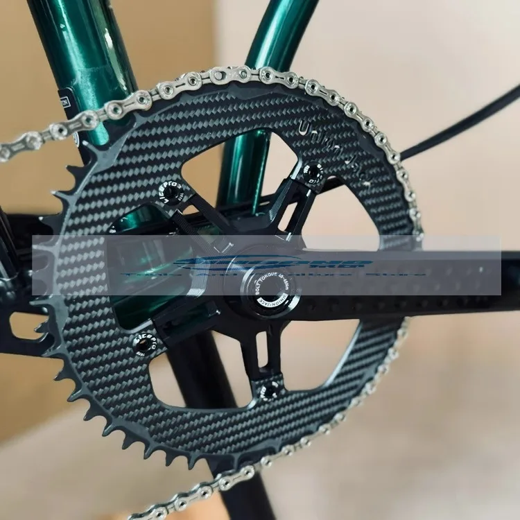 유니온잭 소형 천 접이식 자전거 개조 카본 파이버 디스크 양방향 톱니 48-58T..