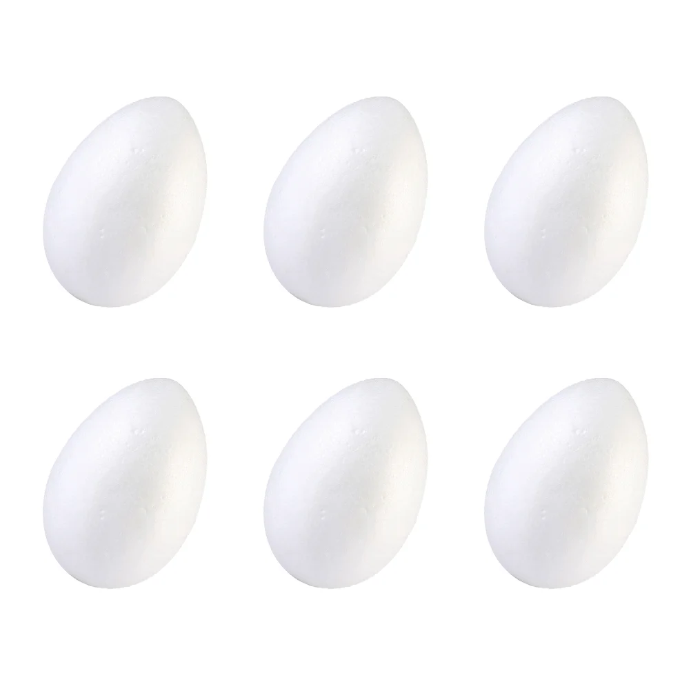 

6 Pcs Easter Foam Balls Egg DIY Eggs for Painting Decorate Graffiti Accessories Craft Party