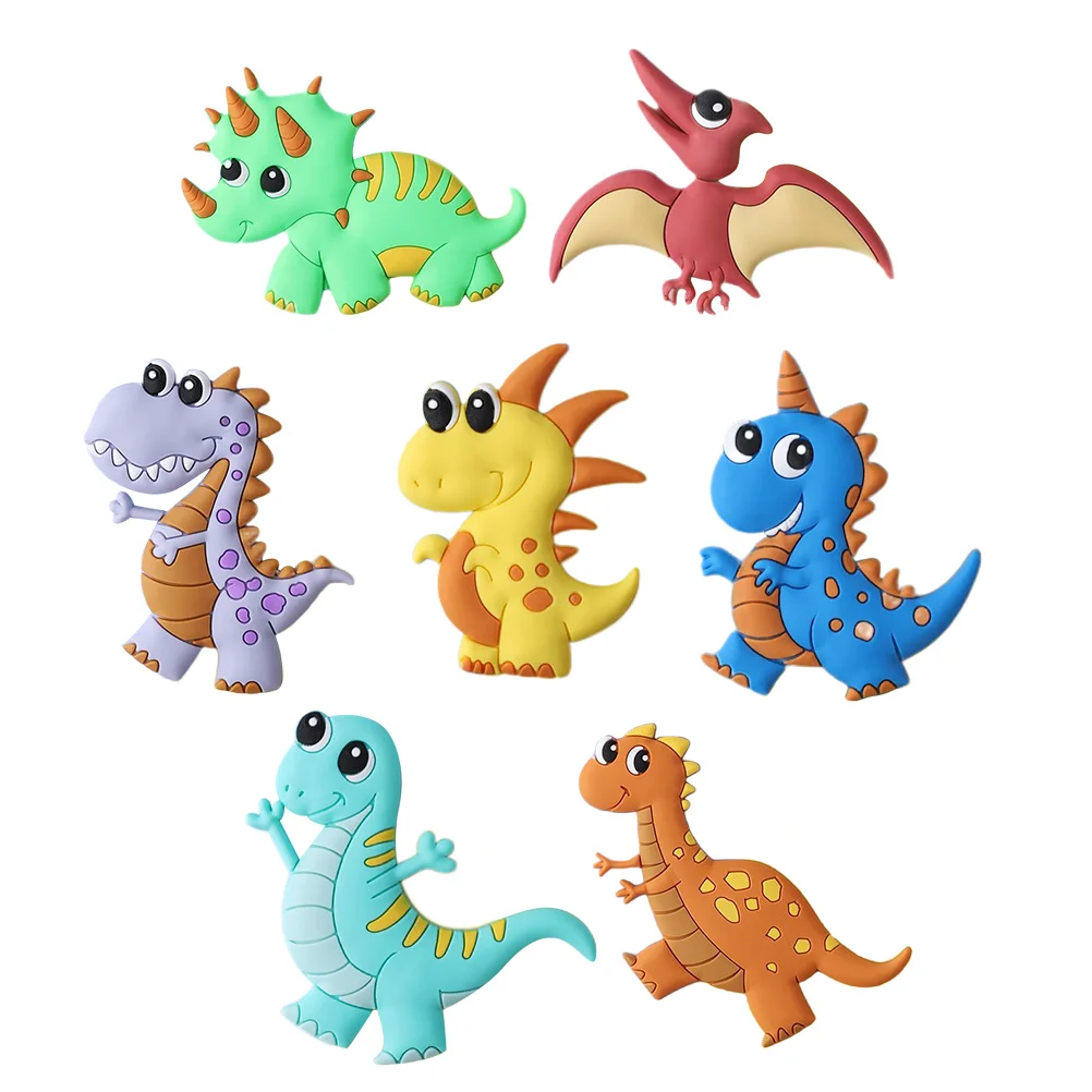 

7 Pcs Decor Dinosaur Cake Insert Party Decorations Baking Cartoon Topper Birthday for Kids Child