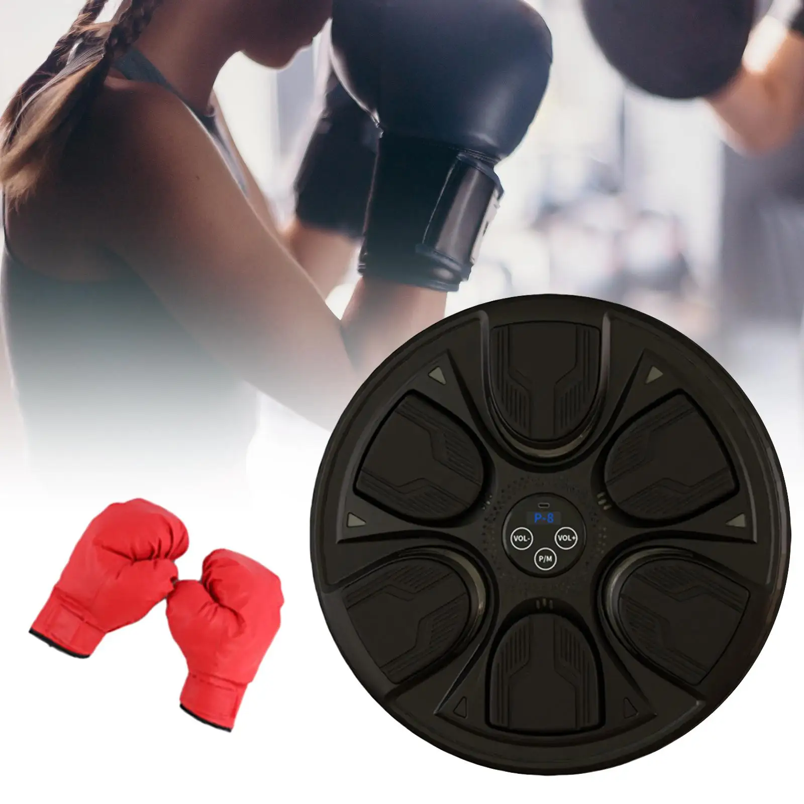 Music Boxing Training Machine Wall Mounted for Adults Rhythm Wall Target Music Boxing Pads for Fitness Gym Mma Karate Muay Thai