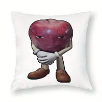 "Hand Holding Apple Embroidered Pillow Cover" - Unique Cushion Case for Home Decor, Ideal Gift for Those Who 1