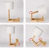 Wooden Robot Shape Creative Table Lamp Indoor Study Fashion Reading Desk Lamp Nordic Modern Desktop Decorative Night Light 5
