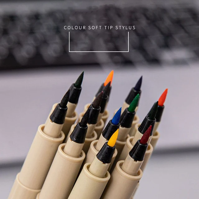 1pc Superior Different Color 1.5mm Drawing Brush Pen Painting Art Markers Stationery Art Supplies Marker Caligraphy Pen 1