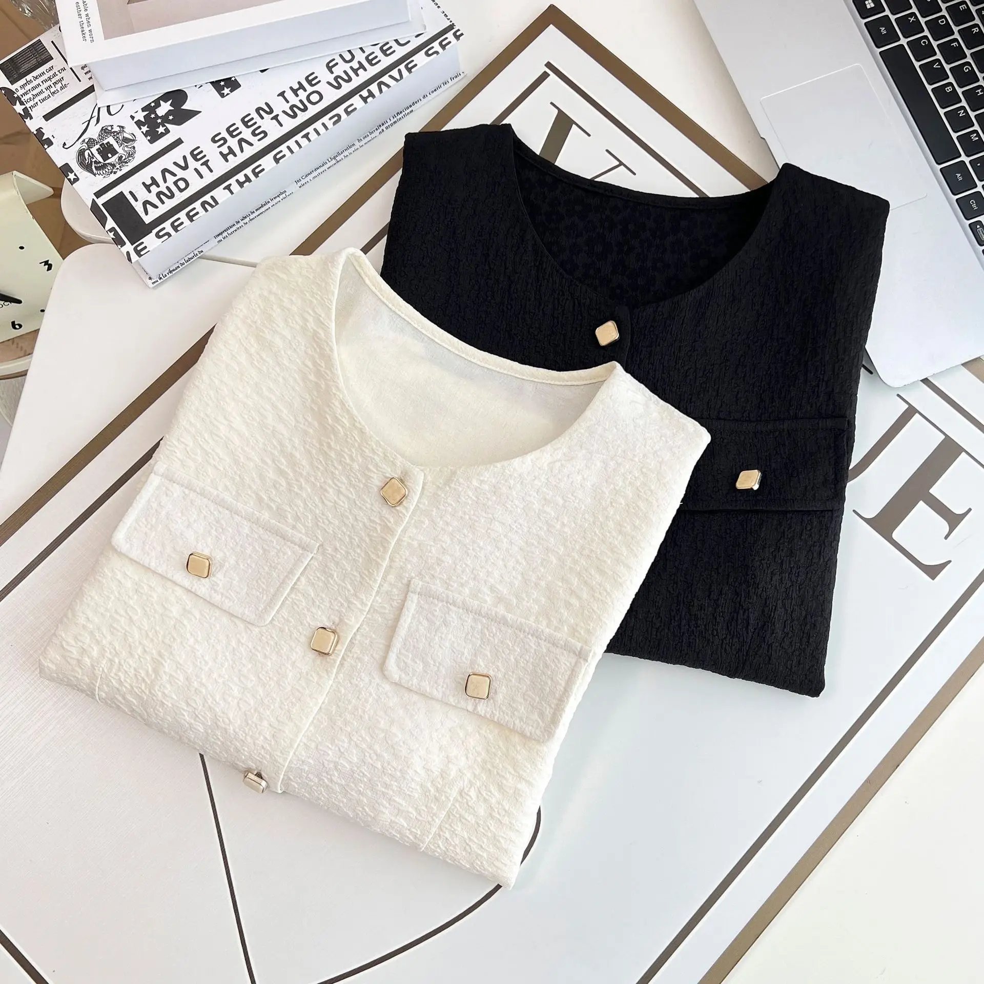 100KG Summer Blouses New Fashionable Chic short-sleeved Shirt Plus Size Top For Women 2509