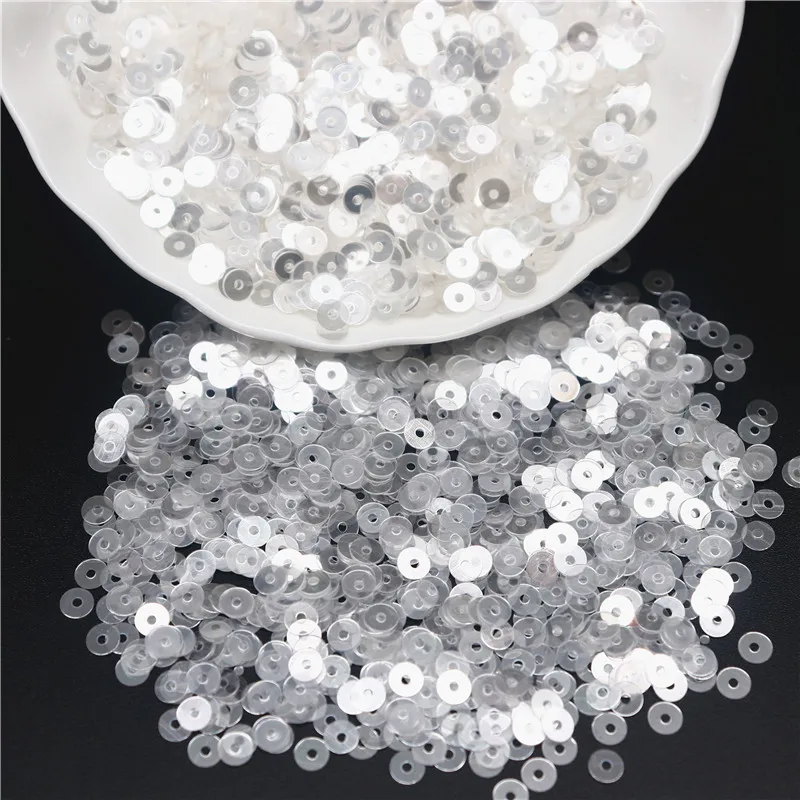 Description Picture 4 of itemSequin Crystal Transparent 3mm 4mm 5mm 6mm Pvc Round Flat Cup Loose Sequins Paillette Sewing Wedding Craft DIY Accessories 10g