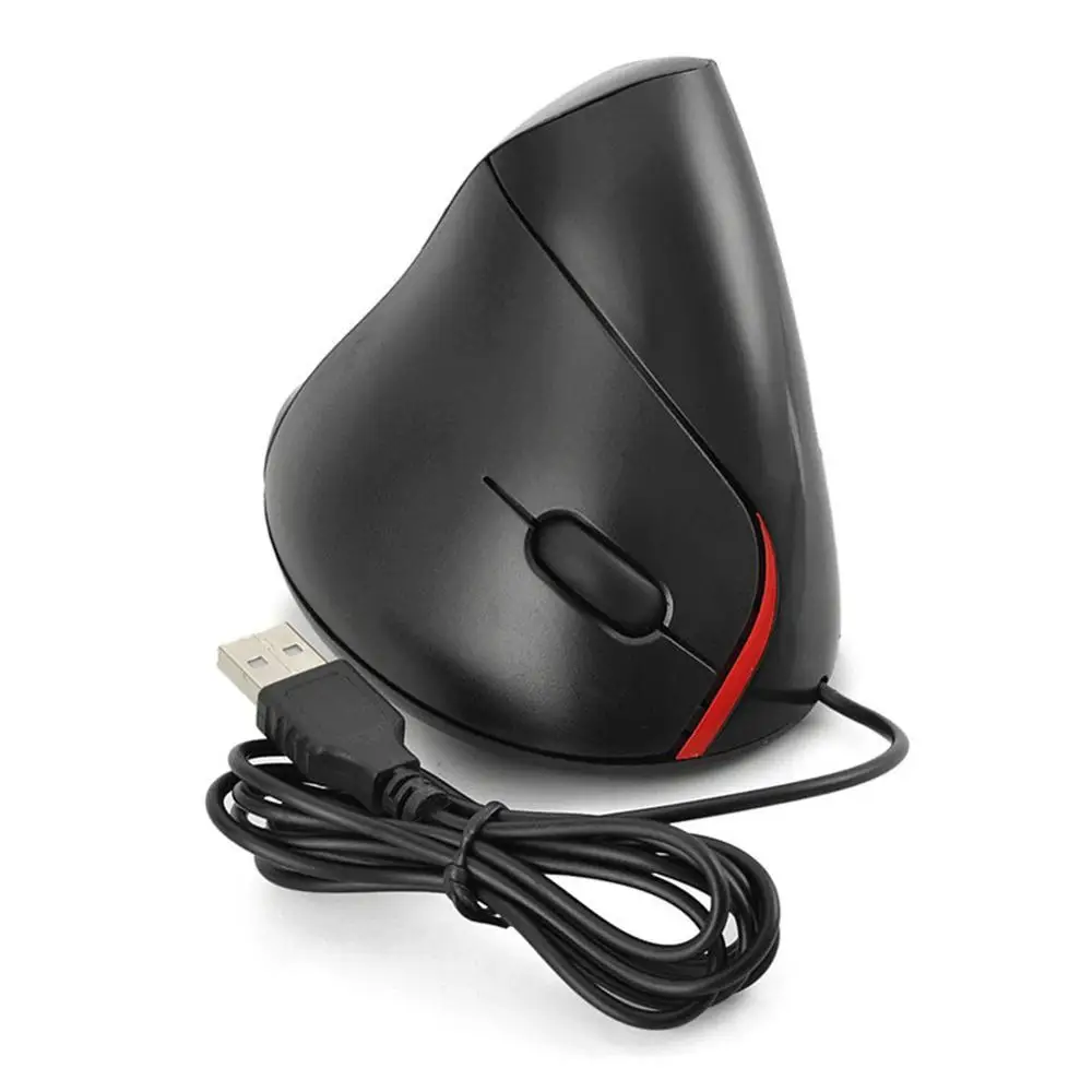 Vertical Optical Mouse 5 Keys Ergonomic Mice USB Gaming Mouse Wired Upright Mouse with 1000 DPI for Office PC Laptop