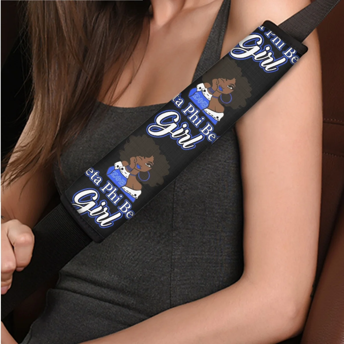 Zeta Phi Beta Print Car Seat Cover High Quality Car Steering Wheel