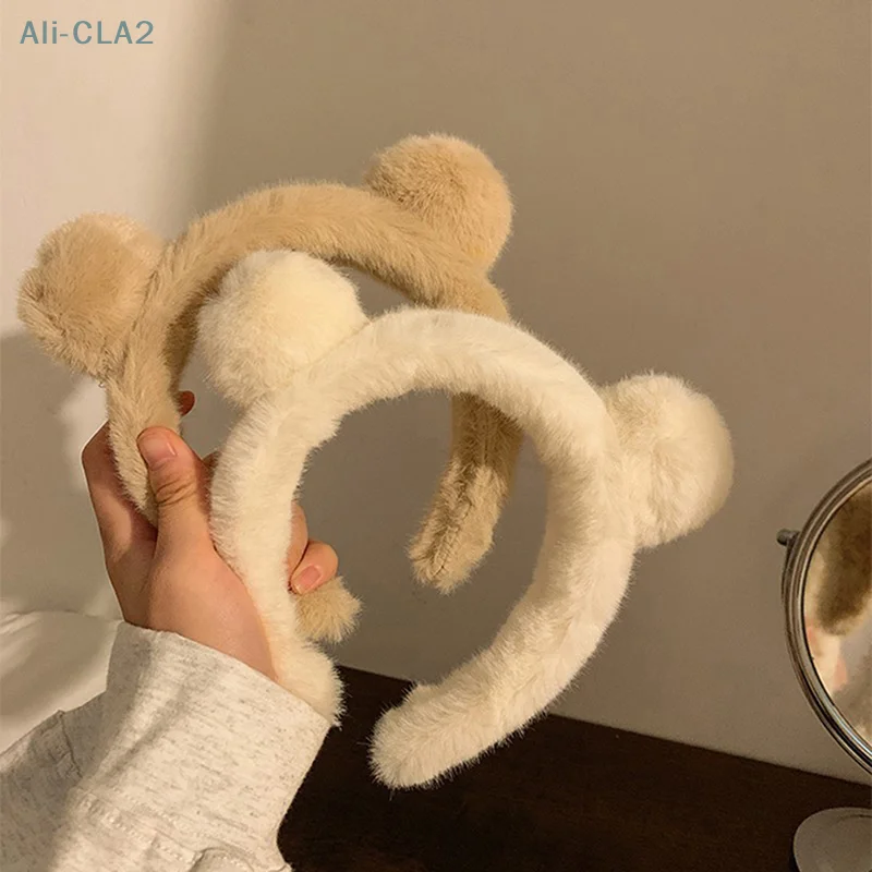 

Girls Cute Plush Bear Rabbit Ears Headband Autumn Winter Head Hoop Cartoon Girls Kid Hairband Headdress Hair Accessories