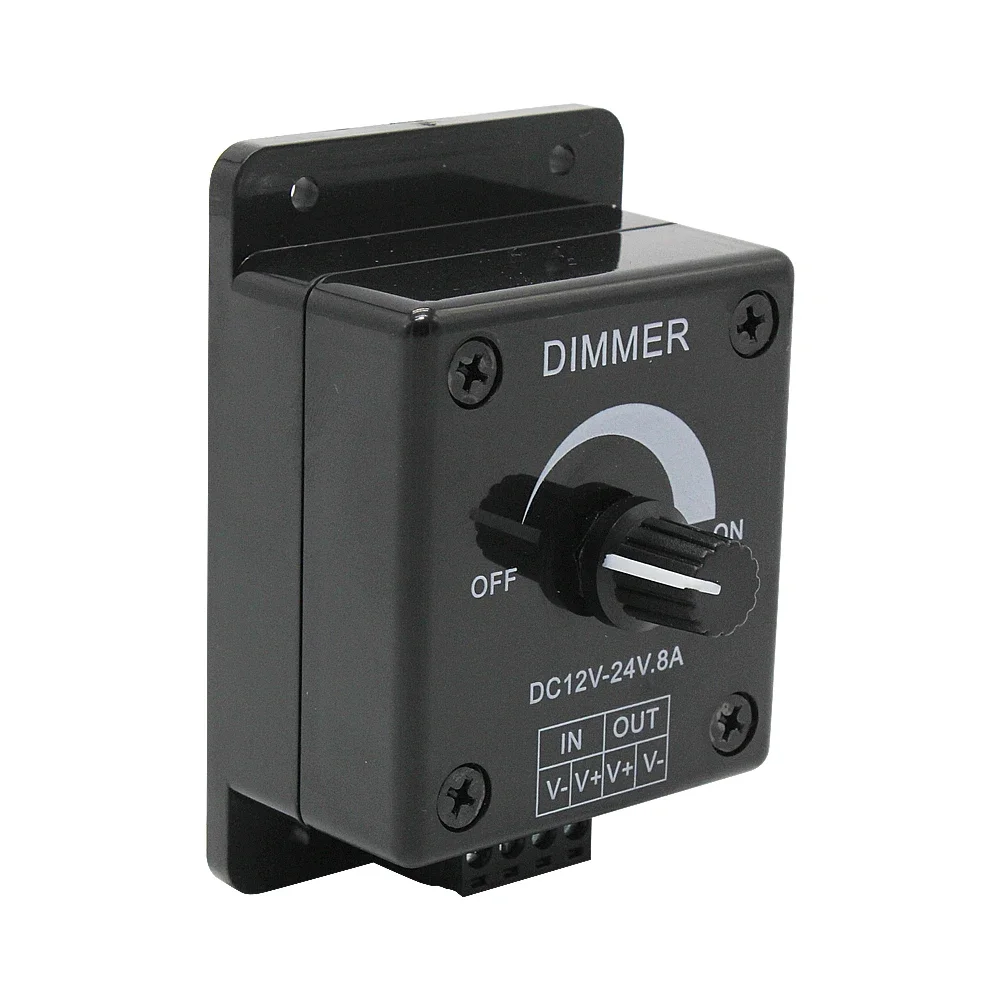 led dimmer switch led strip controller led dimmer controller led strip switch 1pcs LED Dimmer Switch DC 12V 24V 8A Brightness Adjustable Single Color 1 Channel for LED Strip Light