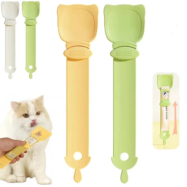 Cat Strip Squeeze Spoon Cat Strip Feeder Cat Wet Treats Dispense Spoon Cat Pet Food Spoon Feeding Multi Functional Pet Spoons Cat Strip Squeeze Spoon Cat Strip Feeder Cat Wet Treats Dispense Spoon Cat Pet Food Spoon Feeding Multi Functional Pet Spoons