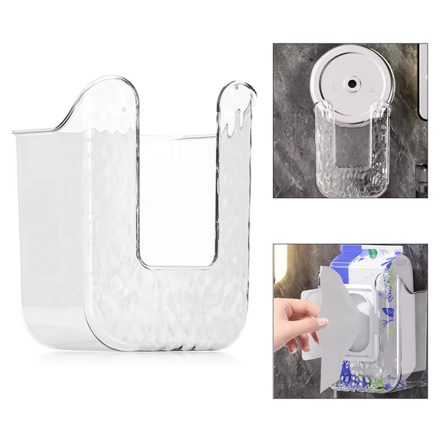 Porta Fazzoletti Da Parete - Dispenser Per Carta Senza Foratura, Per Bagno, Cucina, Ufficio - Foto 4