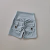 Nude High Waist Peach Hip Seamless Fitness Shorts with Pockets Women's Tight Sports Running Training Dance Hip Lifting Pants 2