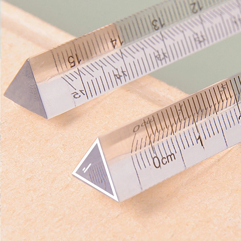 Transparent Triangle Ruler Multi-Function Ruler DIY Drawing Students School Office Supplies triangle ruler drawing ruler