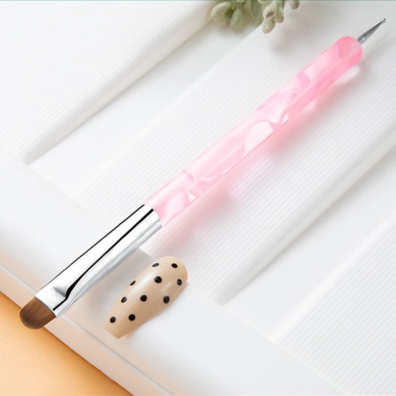 Acrylic Nail Art Painting Pens Dual-Head Dual-Purpose For Nail Design Soft Slender Brush Gradient Gel Drawing Diy Brush 6