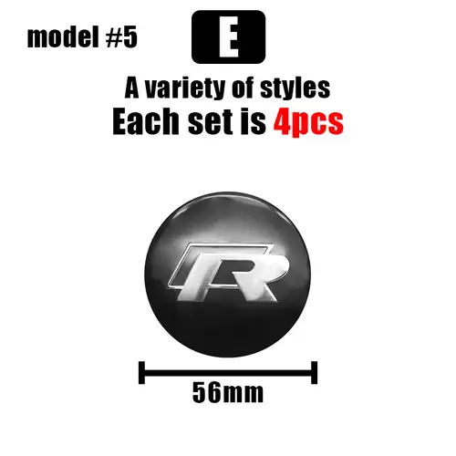 4pcs 56/60/65mm Volkswagen Car Wheel Center Cover Stickers Hub Cap For VW Polo R Golf Touran Octavia Motion GTI Auto Accessories - Image 15