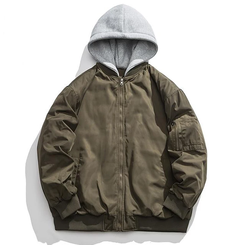 Men Winter Jacket Casual Loose Thicken Warm Parkas Solid Stand Collar Winter Coat Man parka coat parkas coat
