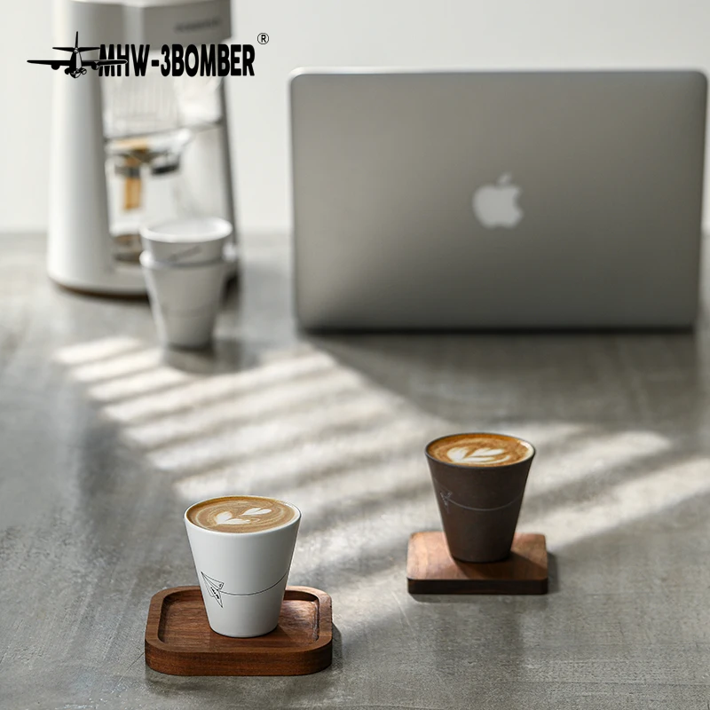 2x Espresso Messbecher Aus Glas Mit Holzgriff, 180ml, Doppelte Skala – Perfekt Für Baristas