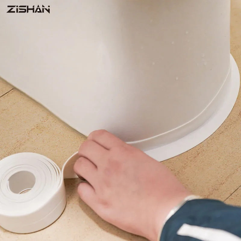 ZIShan PVC Waterproof Wall Sticker Self Adhesive Sink Stove Crack Strip Kitchen Bathroom Bathtub Corner Sealant Tape Waterproof