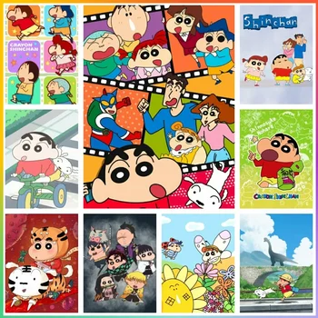 Anime carino pastelli Shin Chan 5D fai da te arte pittura diamante punto croce modello immagini mosaico ricamo decorazione della casa Handcra