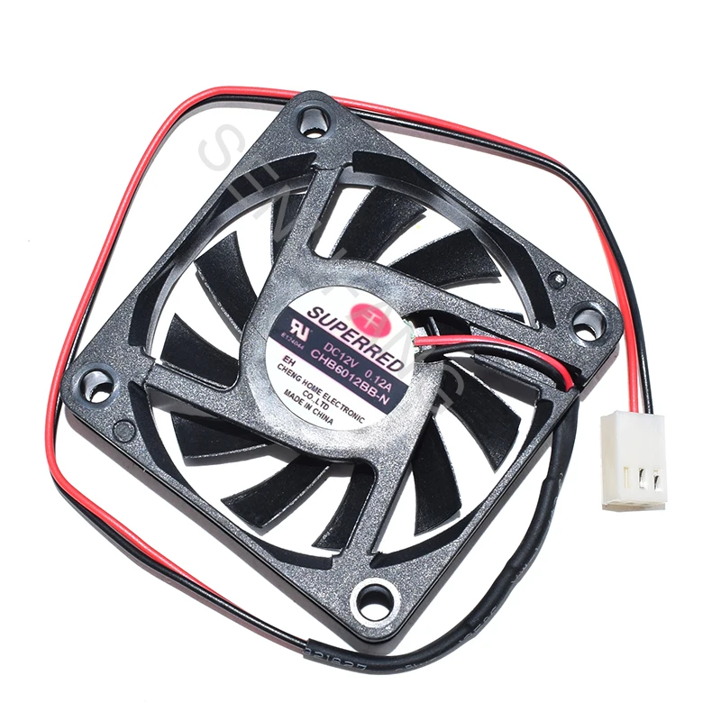 

Well Tested Cooler CHB6012BB-N DC12V 0.12A 6CM 60*60*10MM Two Wires Square Cooling Fan