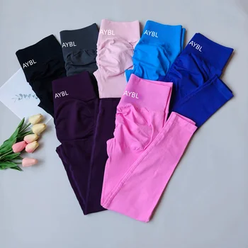 Trendy Leggings Scrunch Seamless Yoga Women Legging Gym Sports Pants Low Ribbed Band High Stretch Fitness Tights Pant 1