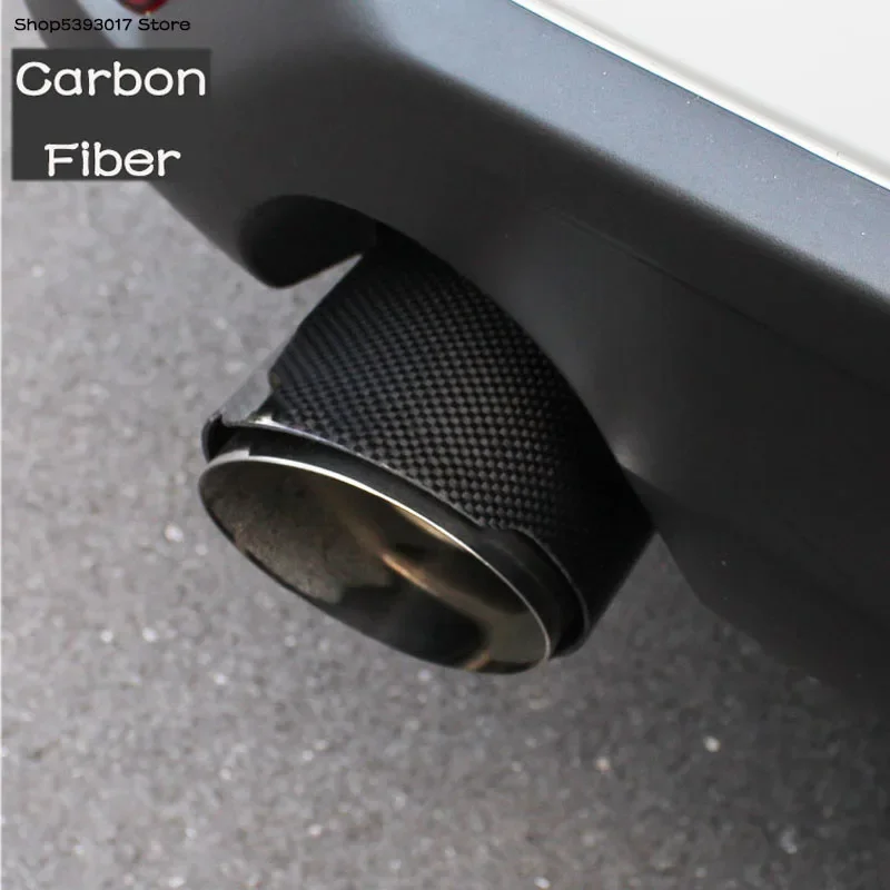 

For Mazda 3 Axela 2019 2020 2021 2022 Car Exhaust Muffler Tip Carbon Fiber Exhaust Tail Muffler Pipe Replacement Accessories